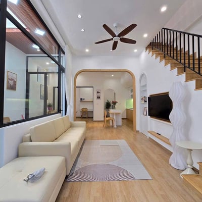 Rent of a cozy 3-storey house in Scandinavian vintage style, Hai Chau district, Da Nang, Vietnam